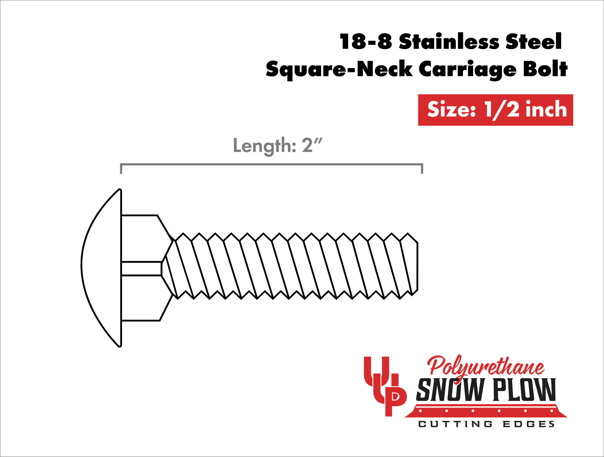 18-8 Stainless Steel Square-Neck Carriage Bolt