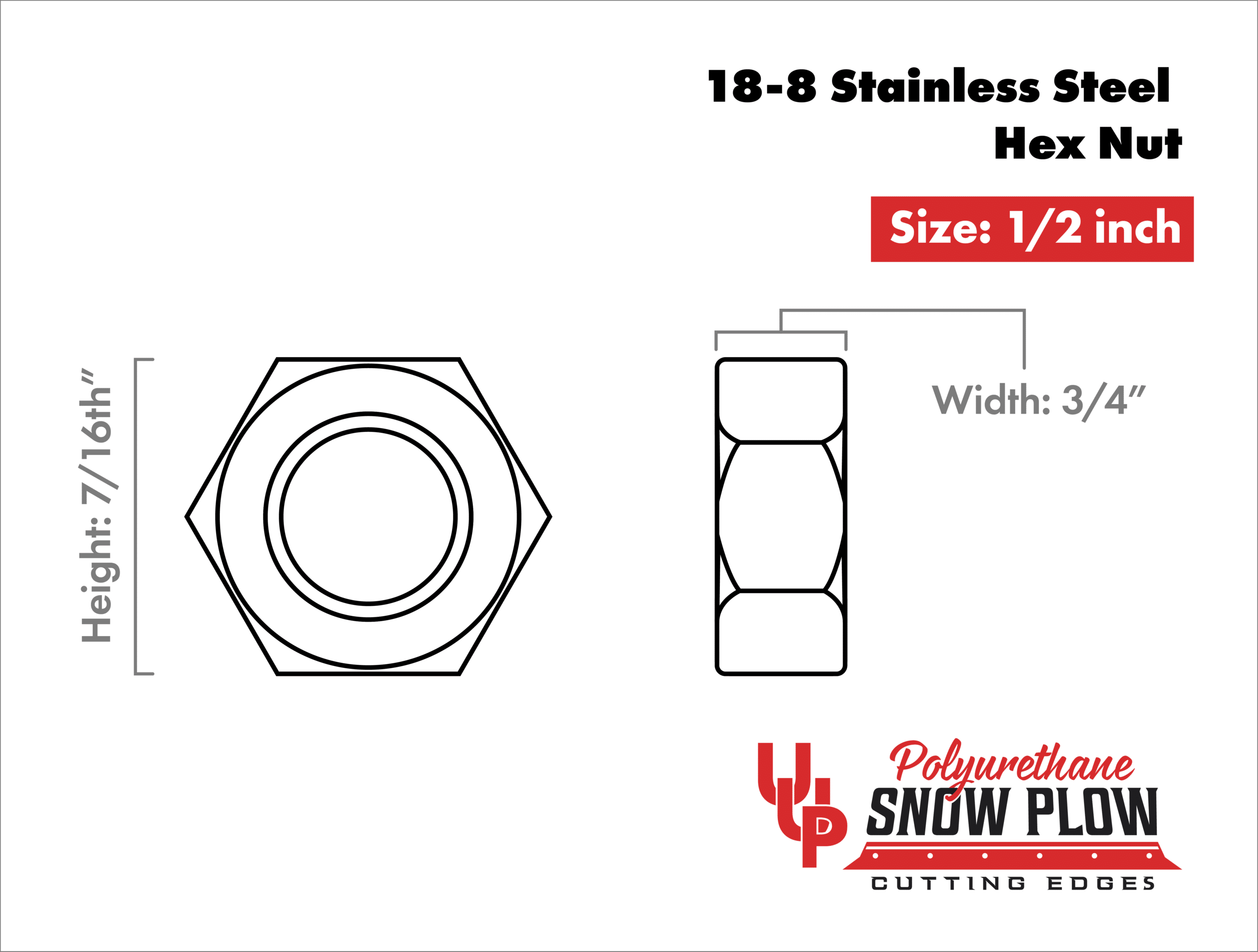 18-8 Stainless Steel Hex Nut